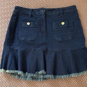 Michael Kors Dark Blue Denim Mini Skirt